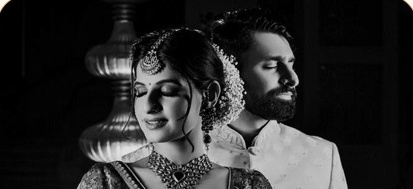 The Wedding Tale Black and White Portrait
